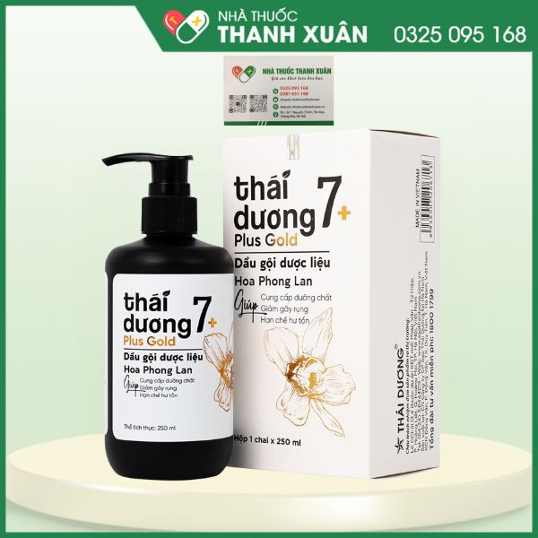 Dầu gội dược liệu Thái dương 7+ plus gold - Hỗ trợ phục hồi chân tóc và da đầu bị hư tổn